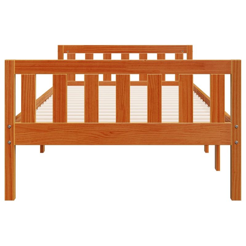 Casa si Gradina - Mobilier - Paturi si accesorii - Paturi - Pat pentru copii fara saltea, maro, 75x190 cm, lemn masiv pin - Infinity.ro