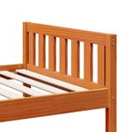 Casa si Gradina - Mobilier - Paturi si accesorii - Paturi - Pat pentru copii fara saltea, maro, 75x190 cm, lemn masiv pin - Infinity.ro