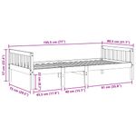 Casa si Gradina - Mobilier - Paturi si accesorii - Paturi - Pat pentru copii fara saltea, maro, 75x190 cm, lemn masiv pin - Infinity.ro