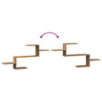 Casa si Gradina - Mobilier - Biblioteci si rafturi - Rafturi - Raft de perete, lemn artizanal, 104x15x49 cm, lemn prelucrat - Infinity.ro