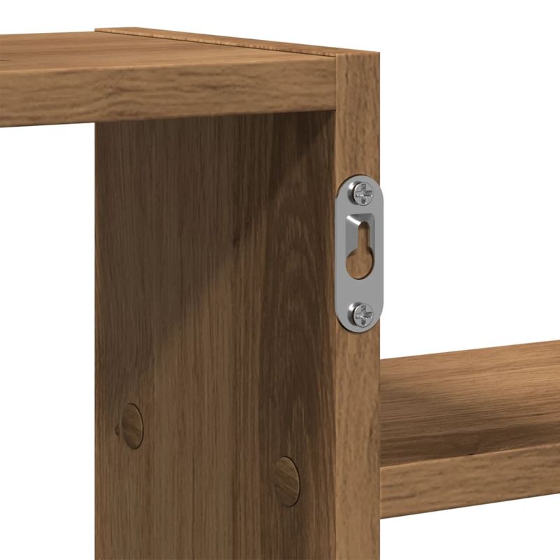 Casa si Gradina - Mobilier - Biblioteci si rafturi - Rafturi - Raft de perete, lemn artizanal, 104x15x49 cm, lemn prelucrat - Infinity.ro