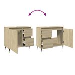 Casa si Gradina - Mobilier - Mobilier baie - Comode baie - Dulap de chiuveta baie stejar sonoma 65x33x60 cm lemn prelucrat - Infinity.ro