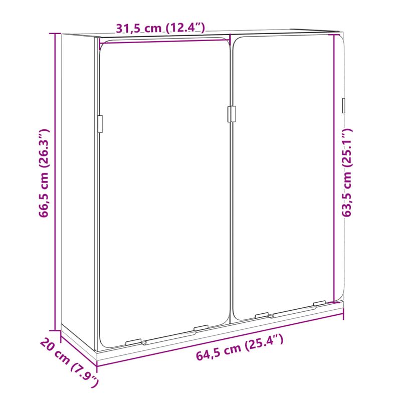 Casa si Gradina - Mobilier - Mobilier baie - Comode baie - Dulap oglinda baie stejar sonoma 64,5x20x66,5 cm lemn prelucrat - Infinity.ro