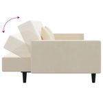 Casa si Gradina - Mobilier - Canapele si coltare - Canapele - Canapea extensibila cu 2 locuri, 2 perne, crem, catifea - Infinity.ro