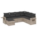 Casa si Gradina - Gradina si terasa - Mobilier exterior - Seturi mobila gradina - Set canapele de gradina cu perne, 7piese gri deschis poliratan - Infinity.ro