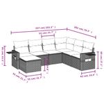 Casa si Gradina - Gradina si terasa - Mobilier exterior - Seturi mobila gradina - Set canapele de gradina cu perne, 7piese gri deschis poliratan - Infinity.ro
