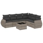 Casa si Gradina - Gradina si terasa - Mobilier exterior - Seturi mobila gradina - Set canapele de gradina cu perne, 7piese gri deschis poliratan - Infinity.ro