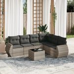 Casa si Gradina - Gradina si terasa - Mobilier exterior - Seturi mobila gradina - Set canapele de gradina cu perne, 7piese gri deschis poliratan - Infinity.ro