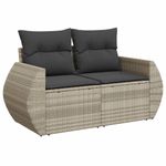 Casa si Gradina - Gradina si terasa - Mobilier exterior - Seturi mobila gradina - Set canapele de gradina cu perne, 7piese gri deschis poliratan - Infinity.ro