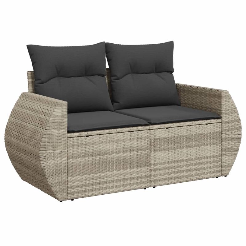 Casa si Gradina - Gradina si terasa - Mobilier exterior - Seturi mobila gradina - Set canapele de gradina cu perne, 7piese gri deschis poliratan - Infinity.ro