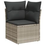 Casa si Gradina - Gradina si terasa - Mobilier exterior - Seturi mobila gradina - Set canapele de gradina cu perne, 7piese gri deschis poliratan - Infinity.ro