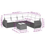 Casa si Gradina - Gradina si terasa - Mobilier exterior - Seturi mobila gradina - Set canapele de gradina cu perne, 7piese gri deschis poliratan - Infinity.ro