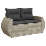 Casa si Gradina - Gradina si terasa - Mobilier exterior - Canapele si fotolii gradina - Set mobilier de gradina cu perne, 8 piese gri deschis poliratan - Infinity.ro