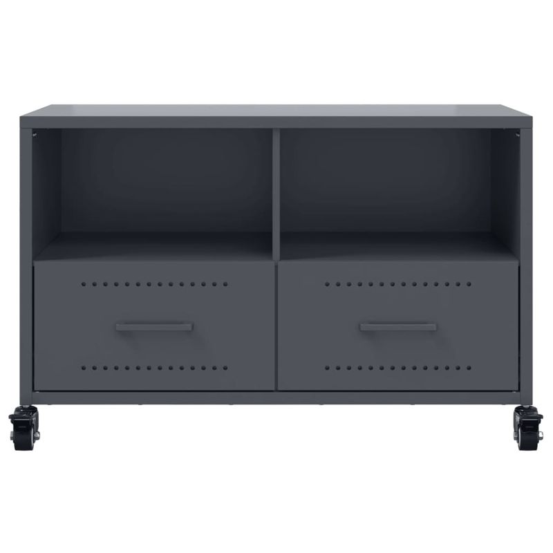 Casa si Gradina - Mobilier - Comode si corpuri - Comode - Dulap TV, antracit, 68x39x43,5 cm, otel laminat la rece - Infinity.ro