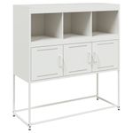 Casa si Gradina - Mobilier - Comode si corpuri - Comode - Dulap, alb, 100,5x39x107 cm, otel laminat la rece - Infinity.ro