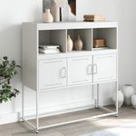 Casa si Gradina - Mobilier - Comode si corpuri - Comode - Dulap, alb, 100,5x39x107 cm, otel laminat la rece - Infinity.ro