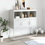 Casa si Gradina - Mobilier - Comode si corpuri - Comode - Dulap, alb, 100,5x39x107 cm, otel laminat la rece - Infinity.ro