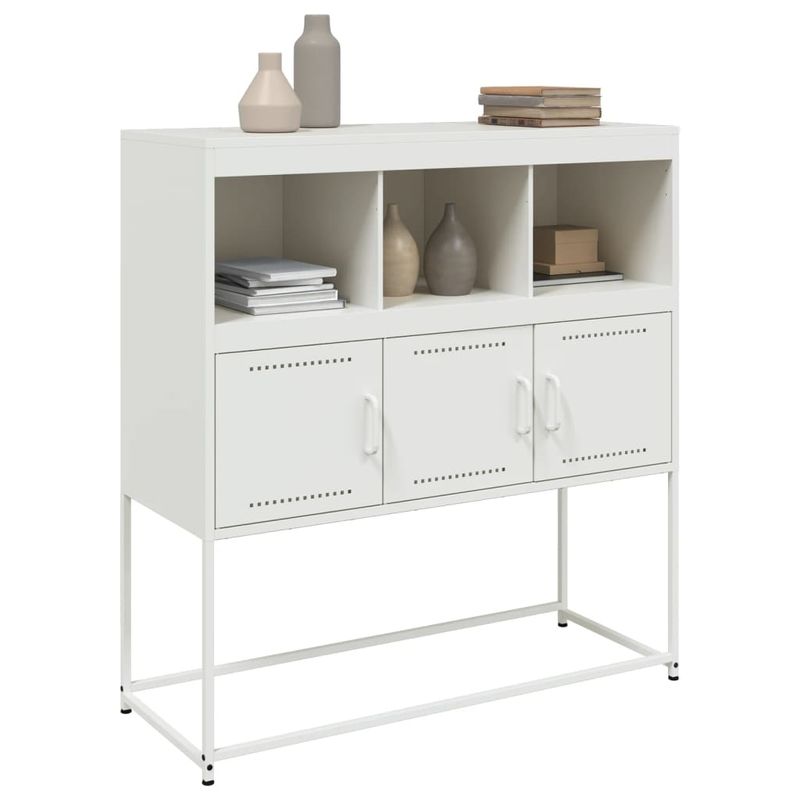Casa si Gradina - Mobilier - Comode si corpuri - Comode - Dulap, alb, 100,5x39x107 cm, otel laminat la rece - Infinity.ro