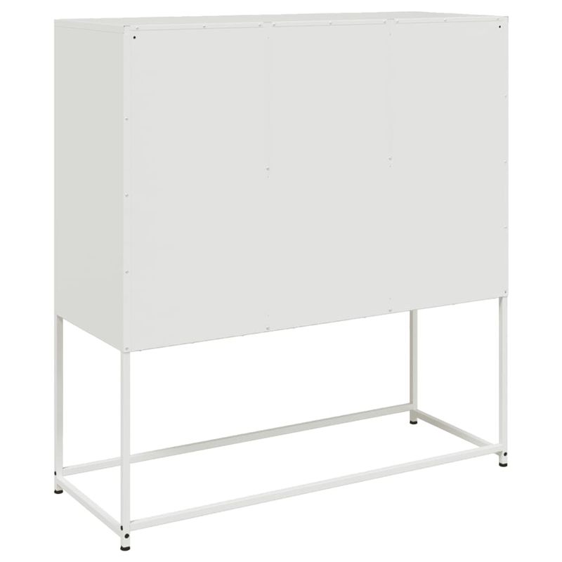 Casa si Gradina - Mobilier - Comode si corpuri - Comode - Dulap, alb, 100,5x39x107 cm, otel laminat la rece - Infinity.ro