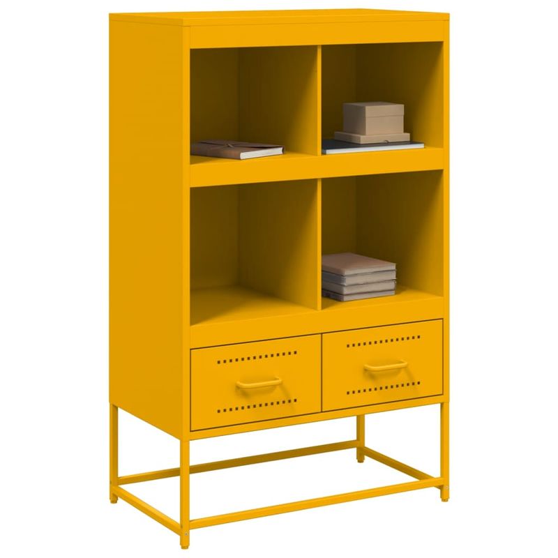 Casa si Gradina - Mobilier - Comode si corpuri - Corpuri bucatarie - Dulap inalt, galben mustar, 68,5x39x111,5 cm, otel laminat rece - Infinity.ro