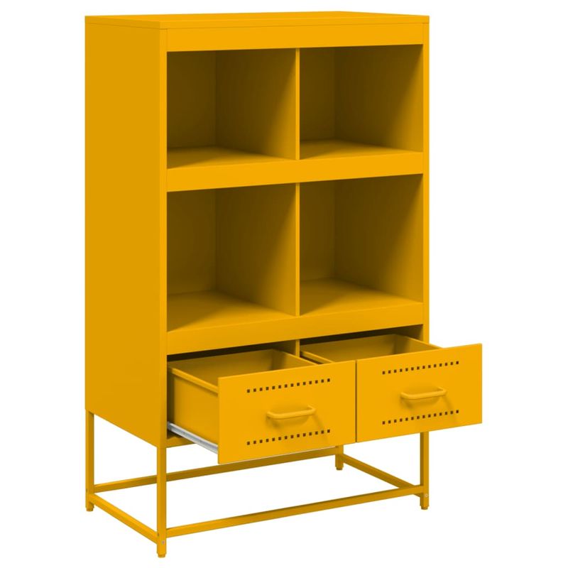 Casa si Gradina - Mobilier - Comode si corpuri - Corpuri bucatarie - Dulap inalt, galben mustar, 68,5x39x111,5 cm, otel laminat rece - Infinity.ro