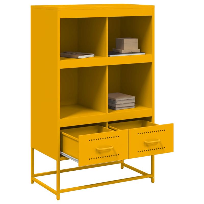 Casa si Gradina - Mobilier - Comode si corpuri - Corpuri bucatarie - Dulap inalt, galben mustar, 68,5x39x111,5 cm, otel laminat rece - Infinity.ro