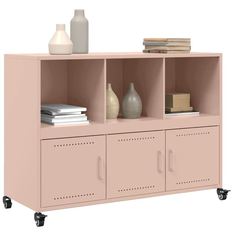 Casa si Gradina - Mobilier - Comode si corpuri - Comode - Dulap, roz, 100,5 x 39 x 72 cm, otel laminat la rece - Infinity.ro
