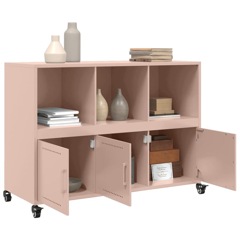 Casa si Gradina - Mobilier - Comode si corpuri - Comode - Dulap, roz, 100,5 x 39 x 72 cm, otel laminat la rece - Infinity.ro