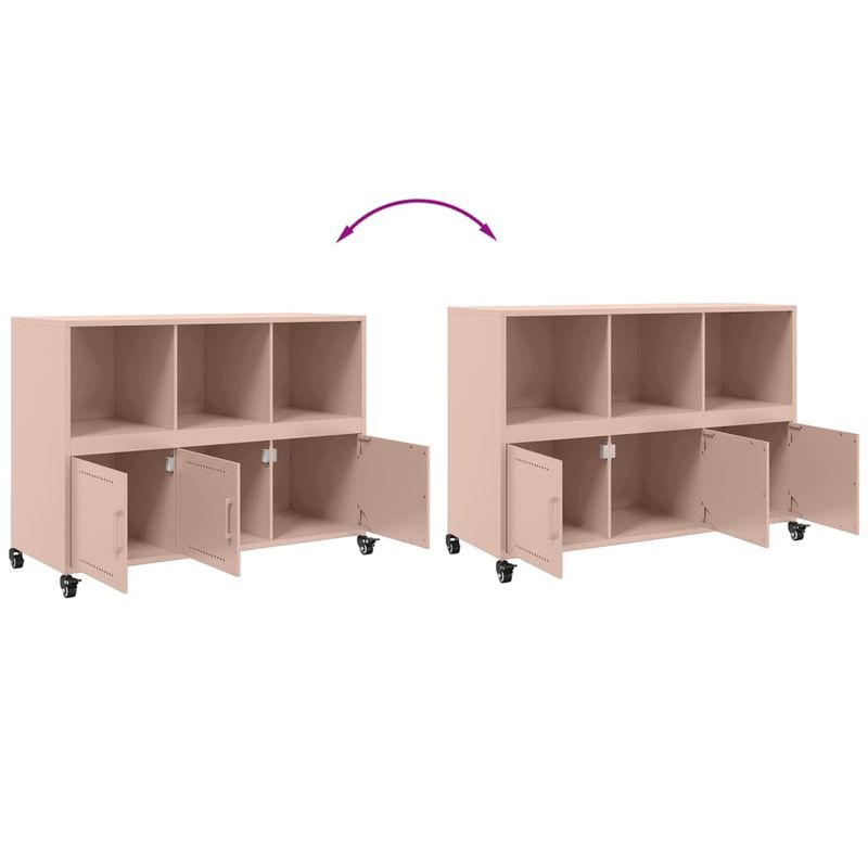 Casa si Gradina - Mobilier - Comode si corpuri - Comode - Dulap, roz, 100,5 x 39 x 72 cm, otel laminat la rece - Infinity.ro