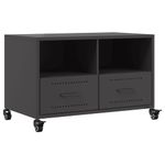 Casa si Gradina - Mobilier - Comode si corpuri - Comode - Dulap TV, negru, 68x39x43,5 cm, otel laminat la rece - Infinity.ro