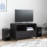 Casa si Gradina - Mobilier - Comode si corpuri - Comode - Dulap TV, negru, 68x39x43,5 cm, otel laminat la rece - Infinity.ro