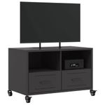 Casa si Gradina - Mobilier - Comode si corpuri - Comode - Dulap TV, negru, 68x39x43,5 cm, otel laminat la rece - Infinity.ro