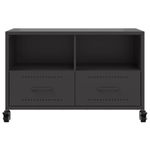 Casa si Gradina - Mobilier - Comode si corpuri - Comode - Dulap TV, negru, 68x39x43,5 cm, otel laminat la rece - Infinity.ro