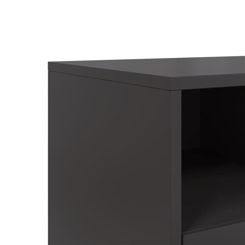 Casa si Gradina - Mobilier - Comode si corpuri - Comode - Dulap TV, negru, 68x39x43,5 cm, otel laminat la rece - Infinity.ro