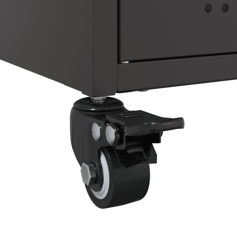 Casa si Gradina - Mobilier - Comode si corpuri - Comode - Dulap TV, negru, 68x39x43,5 cm, otel laminat la rece - Infinity.ro
