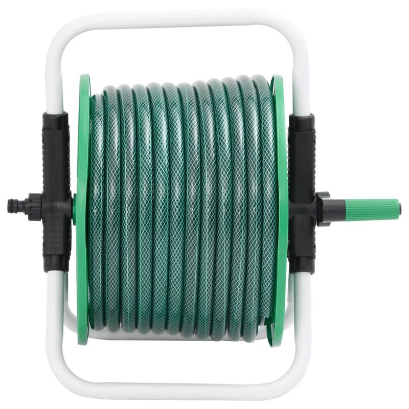 Casa si Gradina - Gradinarit si plante - Instalatii si accesorii pentru irigatii - Furtunuri de gradina si accesorii - Tambur pentru furtun autonom, verde, cu furtun PVC de 30 m, volum 45 m - Infinity.ro