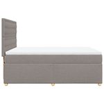Casa si Gradina - Mobilier - Paturi si accesorii - Paturi - Pat box spring cu saltea, gri taupe, 140x200 cm, textil - Infinity.ro