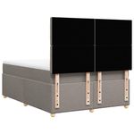 Casa si Gradina - Mobilier - Paturi si accesorii - Paturi - Pat box spring cu saltea, gri taupe, 140x200 cm, textil - Infinity.ro