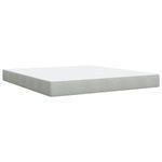 Casa si Gradina - Mobilier - Paturi si accesorii - Paturi - Pat box spring cu saltea, gri deschis, 180x200 cm, catifea - Infinity.ro