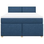 Casa si Gradina - Mobilier - Paturi si accesorii - Paturi - Pat box spring cu saltea, albastru, 140x200 cm, textil - Infinity.ro