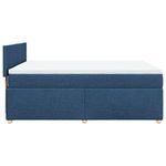 Casa si Gradina - Mobilier - Paturi si accesorii - Paturi - Pat box spring cu saltea, albastru, 140x200 cm, textil - Infinity.ro