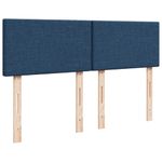 Casa si Gradina - Mobilier - Paturi si accesorii - Paturi - Pat box spring cu saltea, albastru, 140x200 cm, textil - Infinity.ro