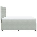 Casa si Gradina - Mobilier - Paturi si accesorii - Paturi - Pat box spring cu saltea, gri deschis, 140x190 cm, catifea - Infinity.ro