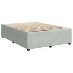 Casa si Gradina - Mobilier - Paturi si accesorii - Paturi - Pat box spring cu saltea, gri deschis, 140x190 cm, catifea - Infinity.ro