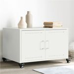 Casa si Gradina - Mobilier - Mese si birouri - Masute de cafea - Masuta de cafea, alb, 68x50x43,5 cm, otel laminat la rece - Infinity.ro