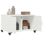 Casa si Gradina - Mobilier - Mese si birouri - Masute de cafea - Masuta de cafea, alb, 68x50x43,5 cm, otel laminat la rece - Infinity.ro