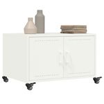 Casa si Gradina - Mobilier - Mese si birouri - Masute de cafea - Masuta de cafea, alb, 68x50x43,5 cm, otel laminat la rece - Infinity.ro