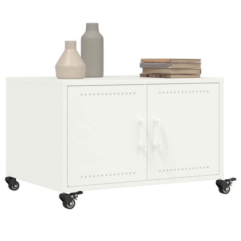 Casa si Gradina - Mobilier - Mese si birouri - Masute de cafea - Masuta de cafea, alb, 68x50x43,5 cm, otel laminat la rece - Infinity.ro