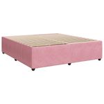 Casa si Gradina - Mobilier - Paturi si accesorii - Paturi - Pat box spring cu saltea, roz, 180x200 cm, catifea - Infinity.ro