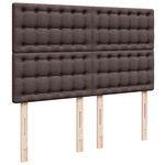 Casa si Gradina - Mobilier - Paturi si accesorii - Paturi - Pat box spring cu saltea, maro inchis, 140x200 cm, textil - Infinity.ro